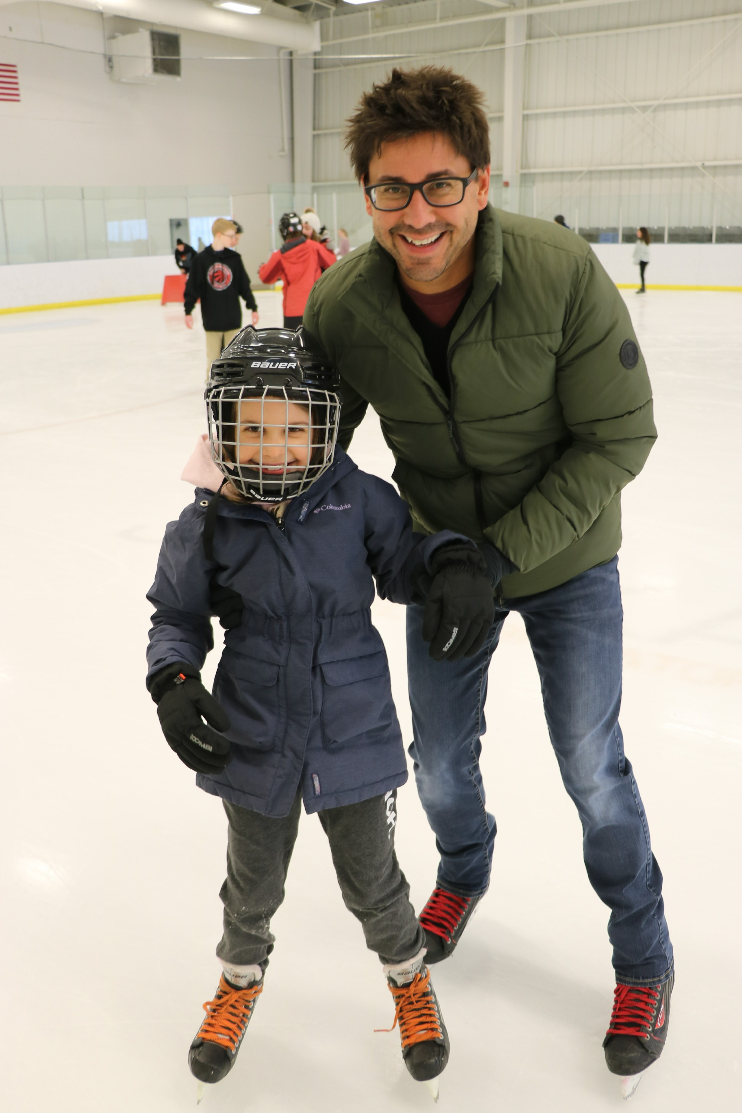 Dad and Daughter skating